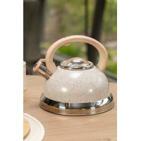 Chaleira de Inox com Indução e Apito Brinox Roma 2,7 Litros Vanilla